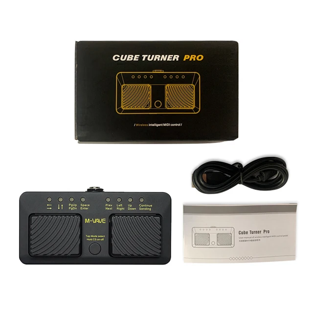 MVAVE Cube Turner Pro Wireless Bluetooth Page Turner Silent Foot Pedal
