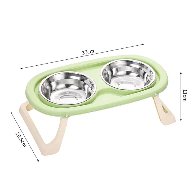 elevated Pet Cat Bowl Feeder Cat Food Bowl With Water Fountain Double Bowl Drinking Raised Stand Dish Bowls For Cats 5