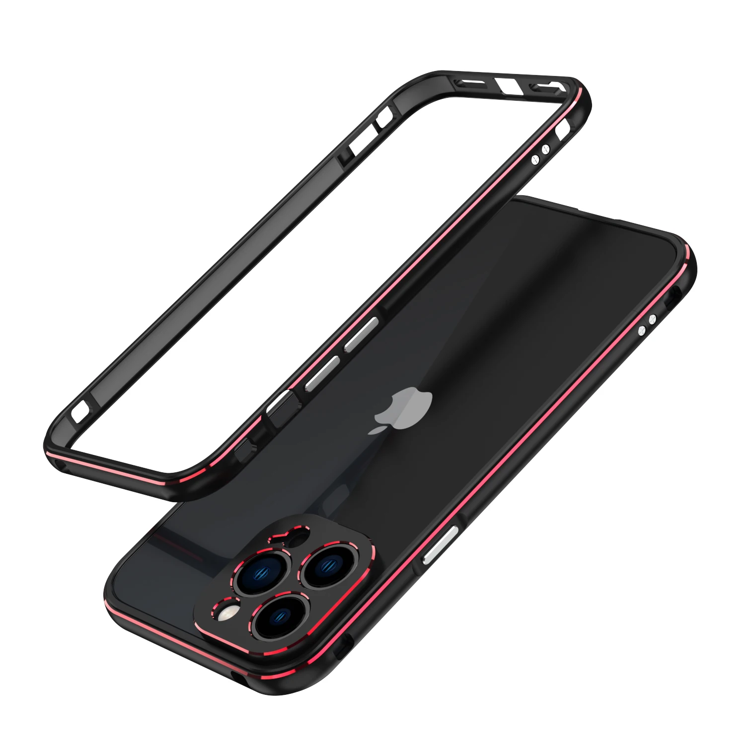 Luxury Double Patchwork Color Aluminum Bumper For iPhone 13 Pro Max