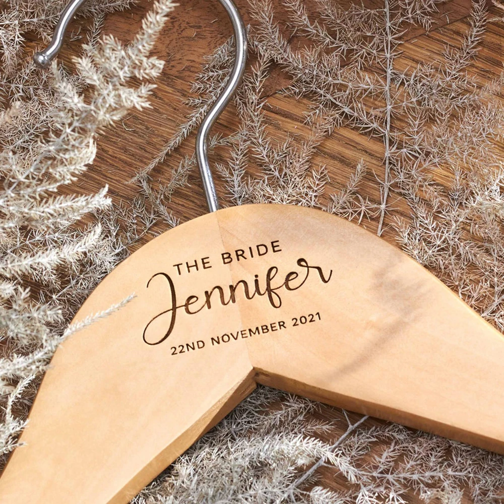 Personalized Bridesmaid Hangers - Wedding Hanger - Bridal Dress Hanger HG100