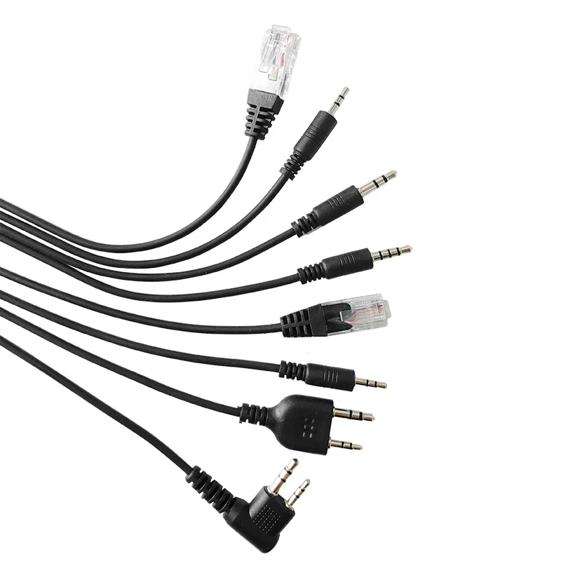 8 in 1 USB Programming Cable For MOTOROLA Baofeng Kenwood TYT QYT multiple Radios Handheld Radios