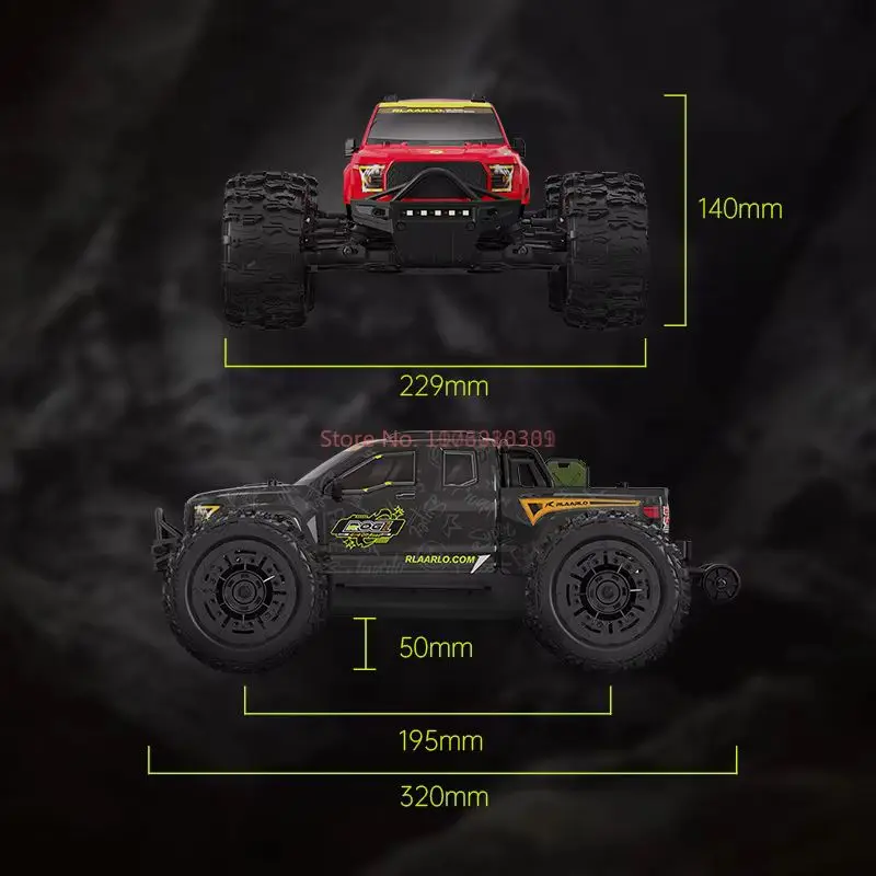 Rarello Gladiator ROG14 Rc Car 1/14 Brushless Motor 100km/H High-Speed With LED 4X4 Remote Control Off-Road Vehicle RTR Rc Car 5