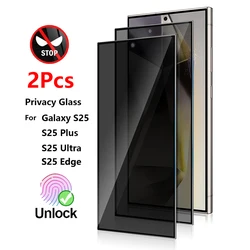 2-Pack Anti-Spy Privacy Tempered Glass Screen Protector, Full Cover 9H Hardness (For S25 Ultra)