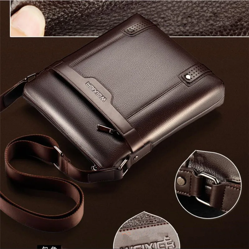 Sleek Brown Textured Men’s Crossbody Bag Crafted With Detailed Embossed Leather and Adjustable Webbing Strap, Spacious for Daily