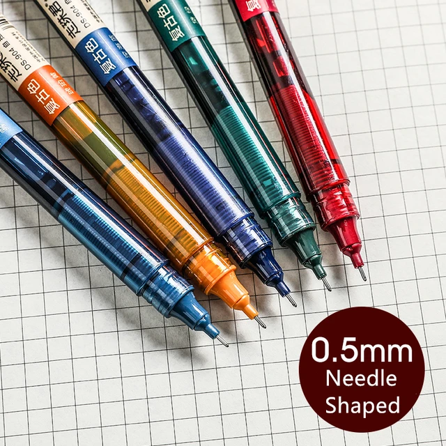 10 Colors Straight Liquid Gel Pen Quick-drying Large-capacity