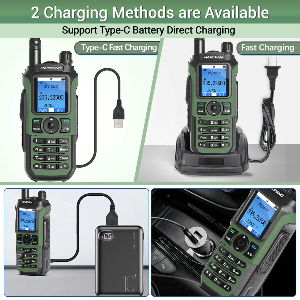 Baofeng UV-21 GPS Walkie Talkie Portable Long Range Mutli-Band Wireless Copy Frequency Type-C Charger Radio Upgrade UV17 PRO 5