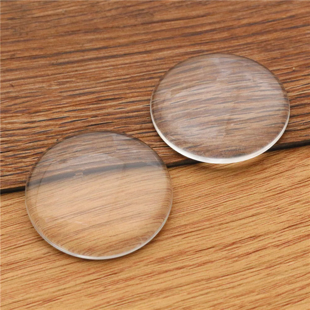 Premium Round Flat Back Clear Glass Cabochons - High Quality Wholesale Offer