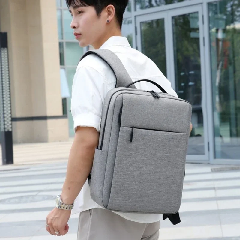 

Деловой рюкзак для мужчин, Вместительная дорожная сумка для ноутбука, удобный студенческий ранец