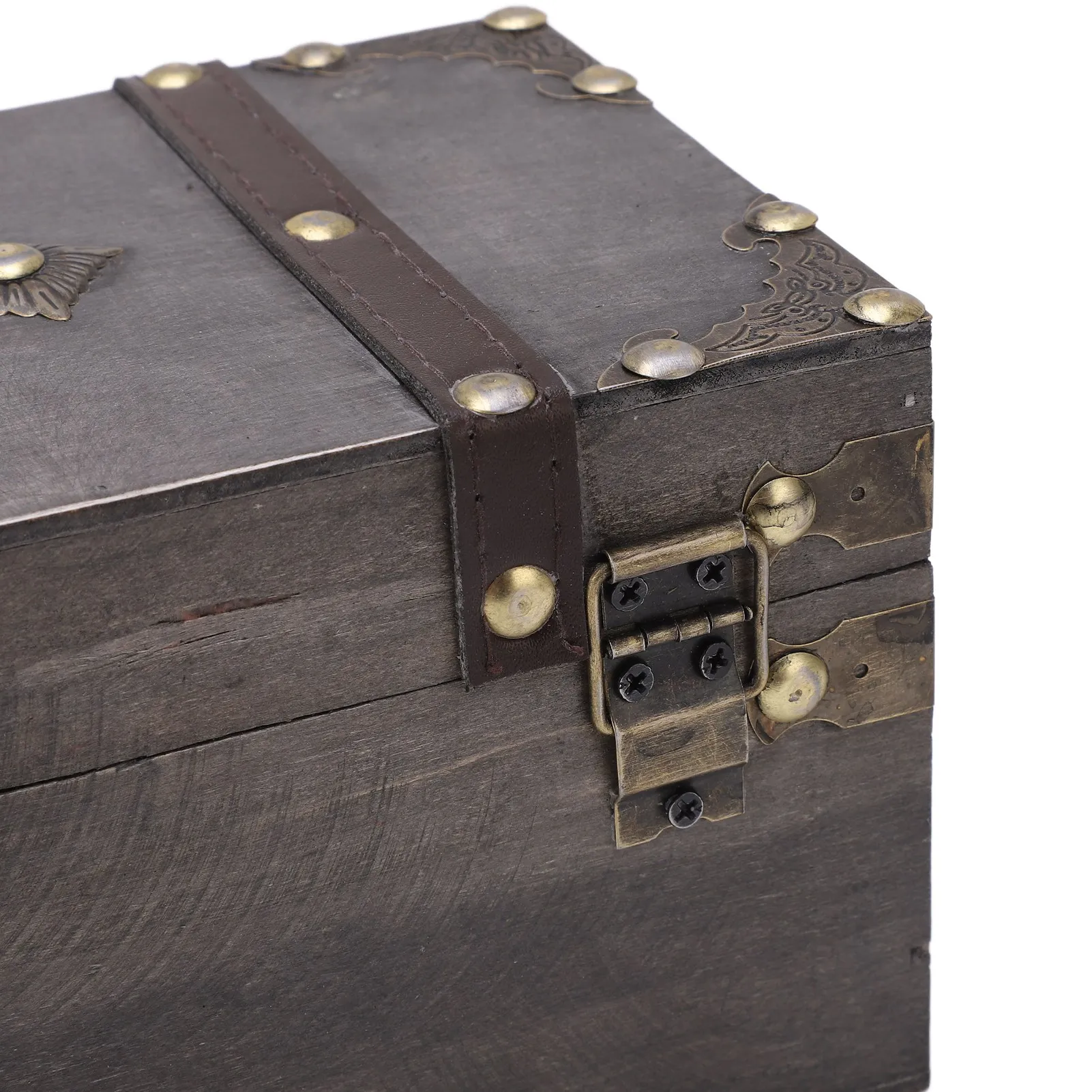 Vintage Wooden Treasure Chest with Coded Lock – Durable Wood Jewelry Box with Alloy Det... - SKU WJB23535 - UGI Packaging