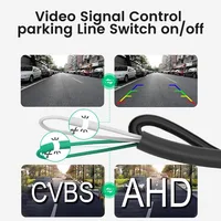 Caméra de recul de voiture 170 °   Objectif doré Fisheye AHD CVBS 1920x1080P/720P Full HD Vision nocturne pour véhicule, caméras avant de recul 5
