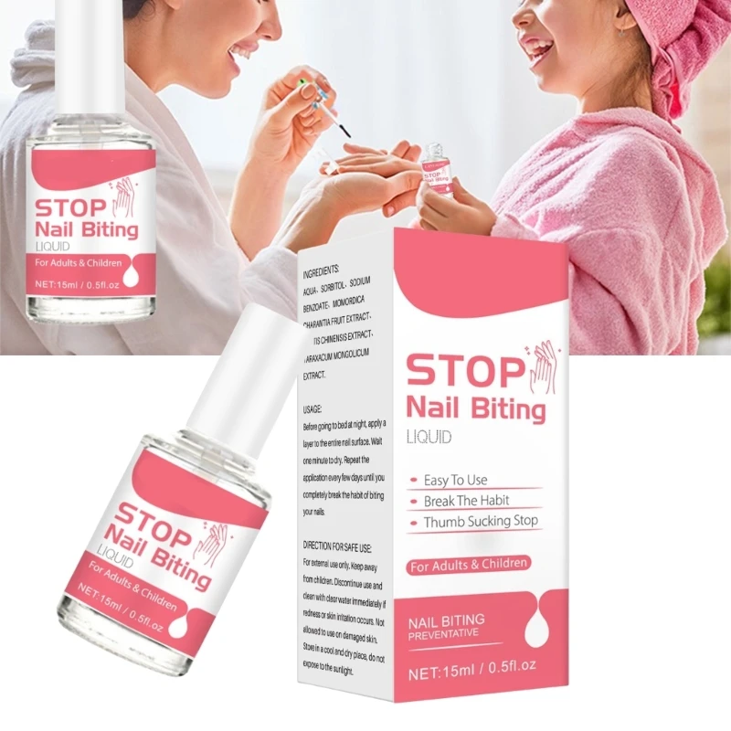 Bitter Nails Water Baby Anti Bite Nails Care Liquid Quit Eating and Gnaw on Fingers for Infants Toddler 15ml Capacity A2UB