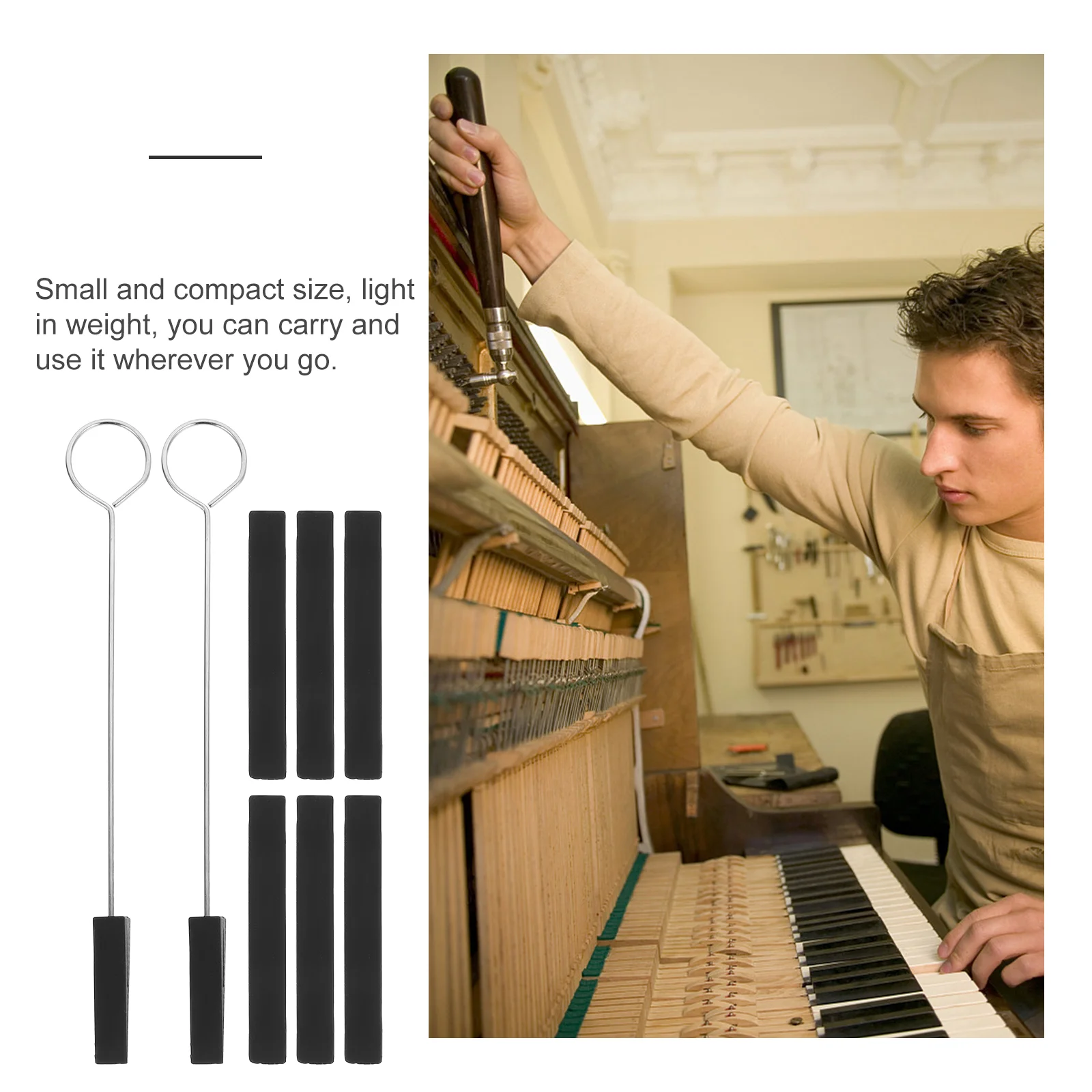 Piano Tuning Kit Fork Tools Handle Damper Sticks Blocks Professional Tune Repair Wrench Tuning Fork Damper Block Repair Tool piano tuning tools,piano tuning tools kit