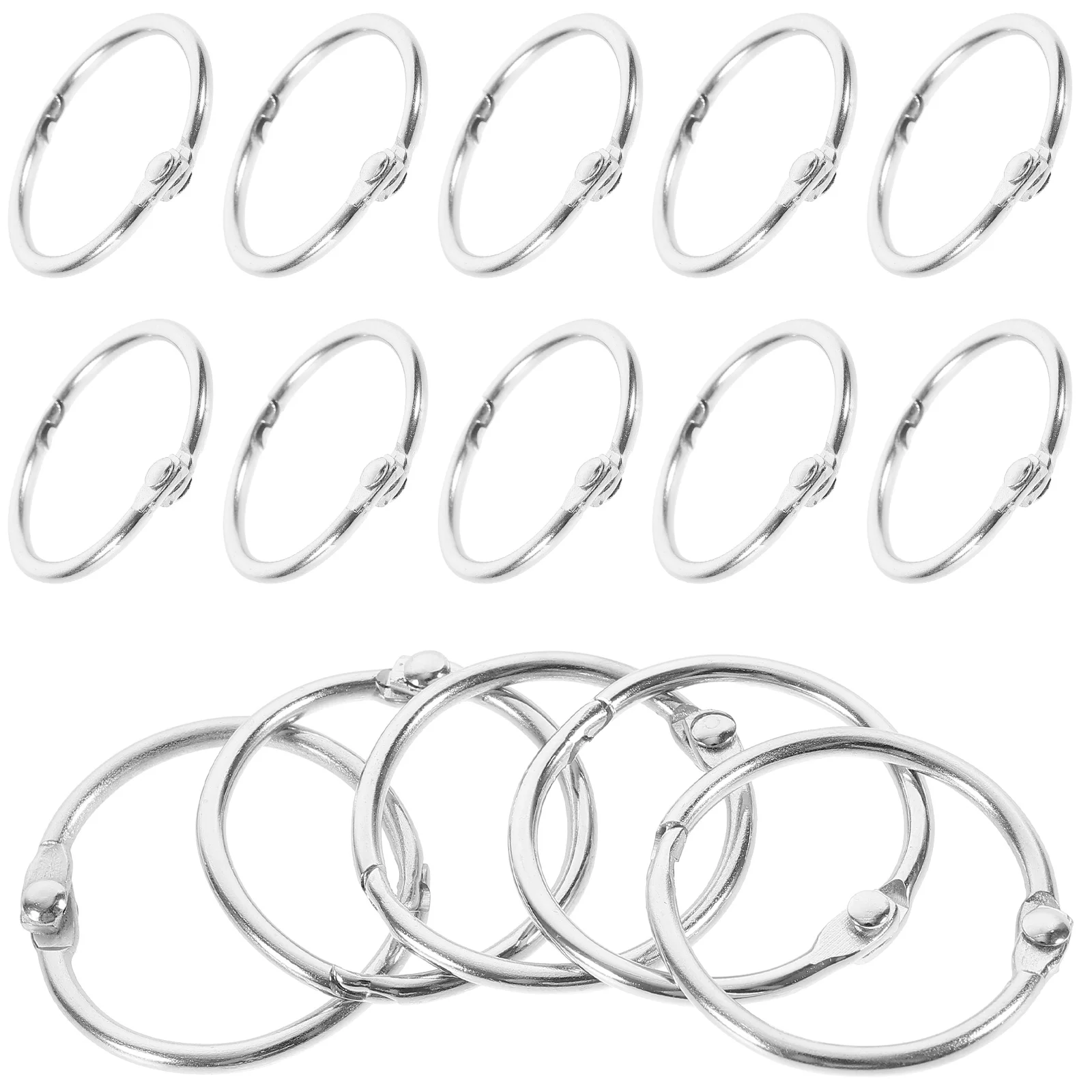 

Metal Binder Book Rings Loose Leaf Book Hoops Index Cards Album Binding Clip Hole Punch Calendar Circles Office Supplies