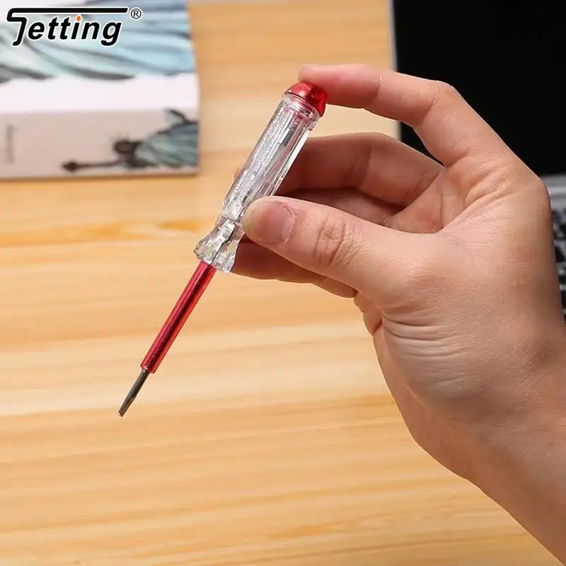 

2Pcs AC 100-500V Voltage Indicator Slotted Screwdriver Electric Test Pen Tools Voltage Tester With Indicator Light