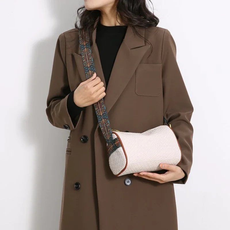 Stylish Weaving Pattern PU Single Shoulder Bag, Elegant Fashion Boston Bags for Women Crossbody Bag,Classic Purses and Handbags