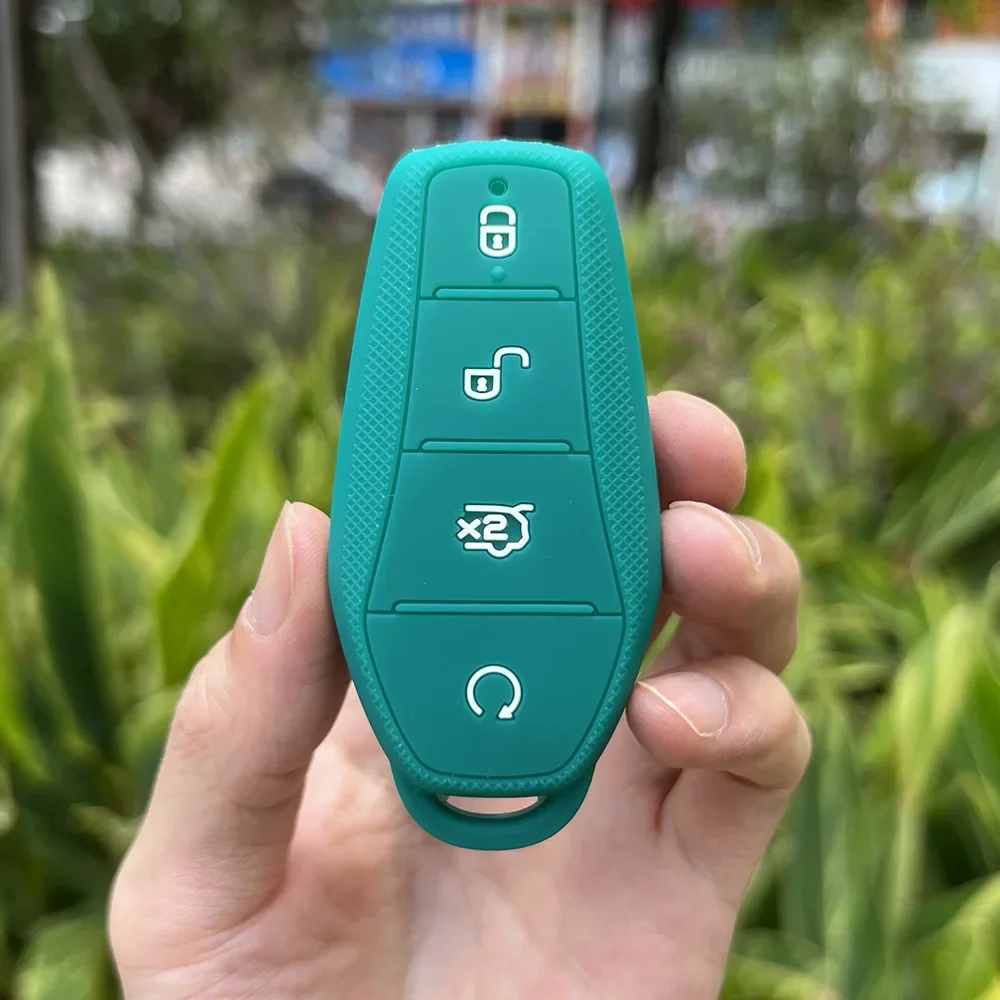 Silicone Car Key Case Cover Protector For BYD Han Ev Tang Dm/Qin PLUS/Song Pro/MAX/Yuan Dolphin E2 Auto Key Car Accessories