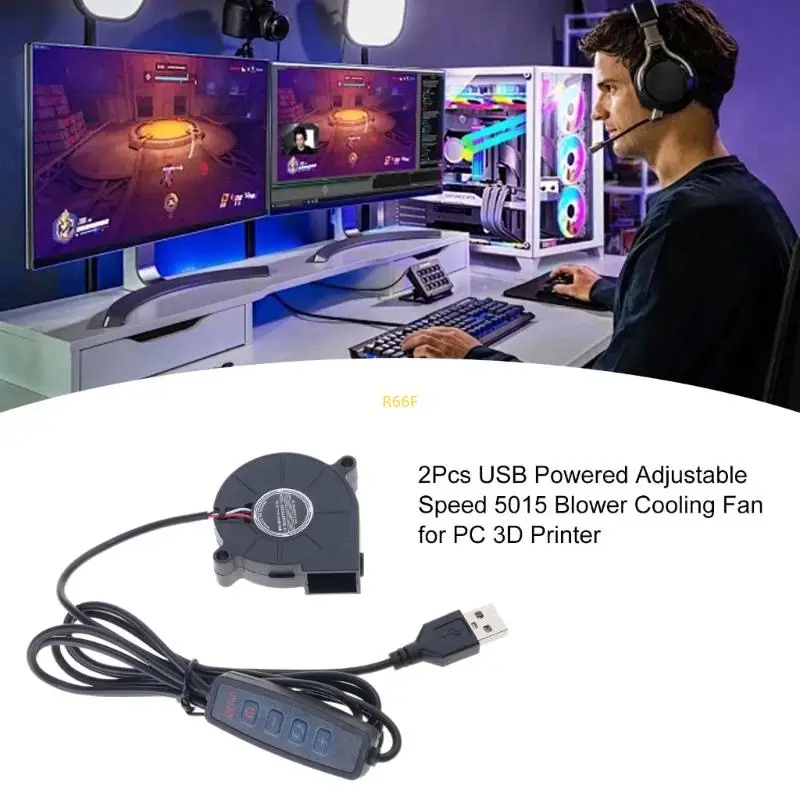 50x50x15mm USB 팬 5V 브러시리스 5015 냉각 PC 컴퓨터 케이스 3D 프린터 CPU 라디에이터 조정 가능한 속도 3500RPM