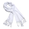 White Tassel Scarf Winter Unisex Cotton DIY Tie-dye Soft Scarves Decorative Cold Weather Neck Crafting Handicraft 6