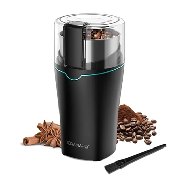 Coffee Bean Grinder with Removable Stainless Steel Cup for Spices Herb Grain and Nuts, Professional Coffee Mill for Kitchen 300W 1