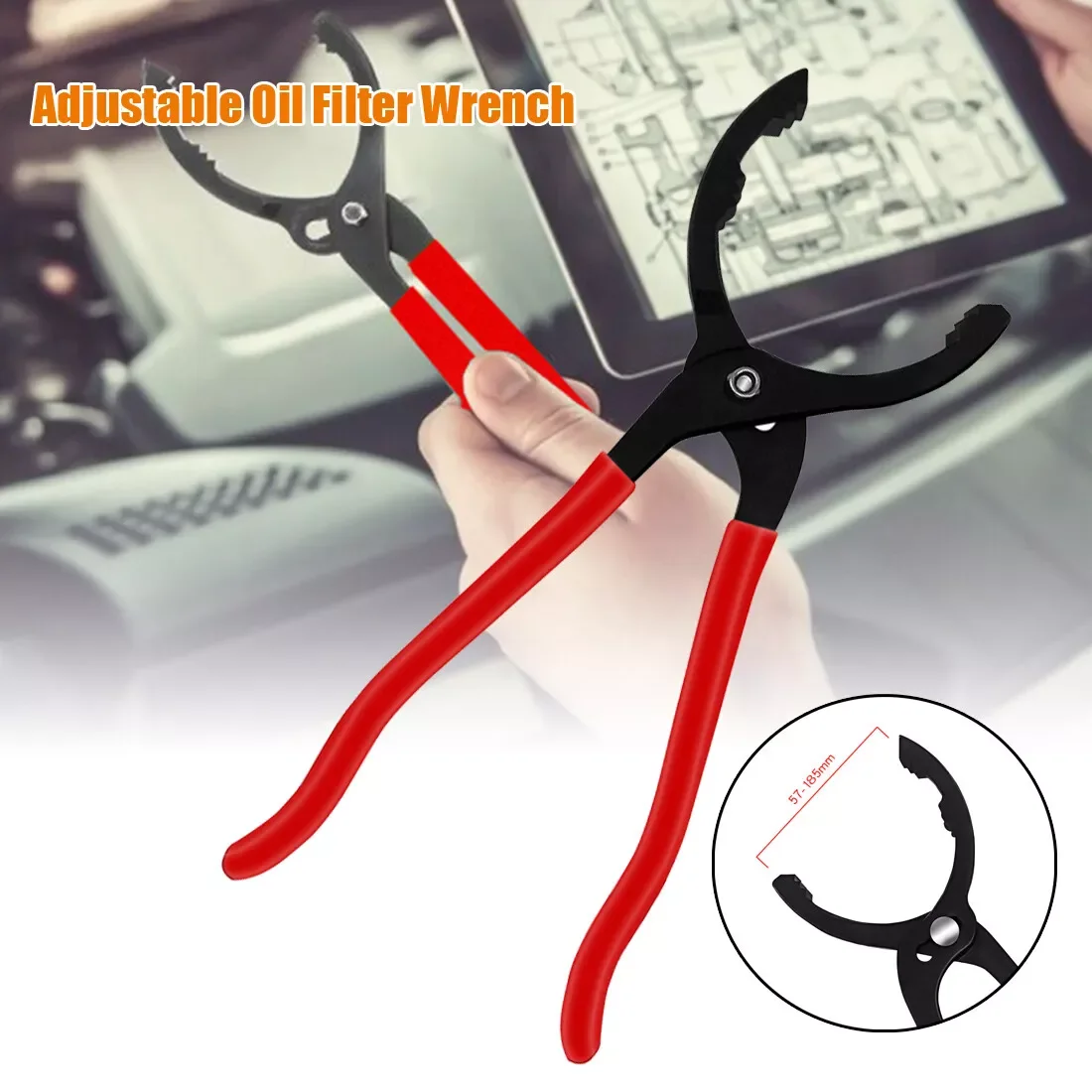 Professional Motorcycle Car Motorbike Oil Filter 12" Adjustable Removal Pliers Wrench Tool