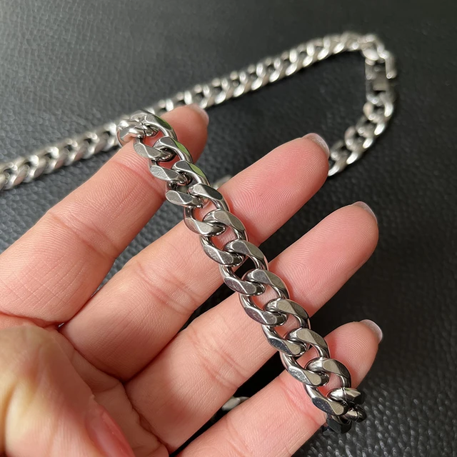 Stainless Steel 60cm Curb Chain, 10.5mm Wide