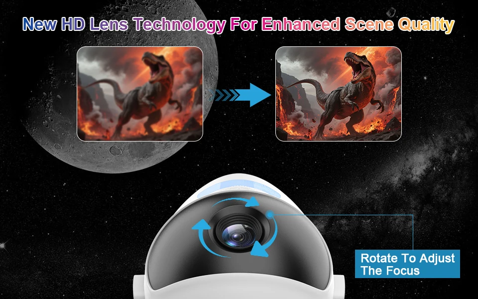Space Dog Galaxy Projector Planetarium Night Light 13 in 1 U - AIXIVO product image