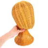 Rattan Hat Display Stand Mannequin Cap Holder Model Head Beige Heads for Hats Photography Baby 3