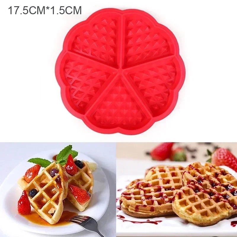 Household Kitchen Baking Waffle Mold Silicone Cake Mould Chocolate Bread Non-stick Muffin Mould Cookie Cooking Tools Accessories