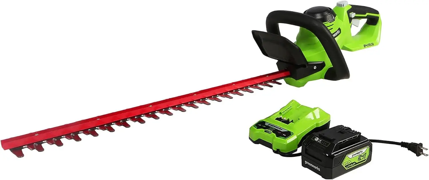 

22" Cordless Laser Cut Hedge Trimmer, 4.0Ah USB Battery and Charger Included Helping hands Nh stem Soft leather sunglasses bag G