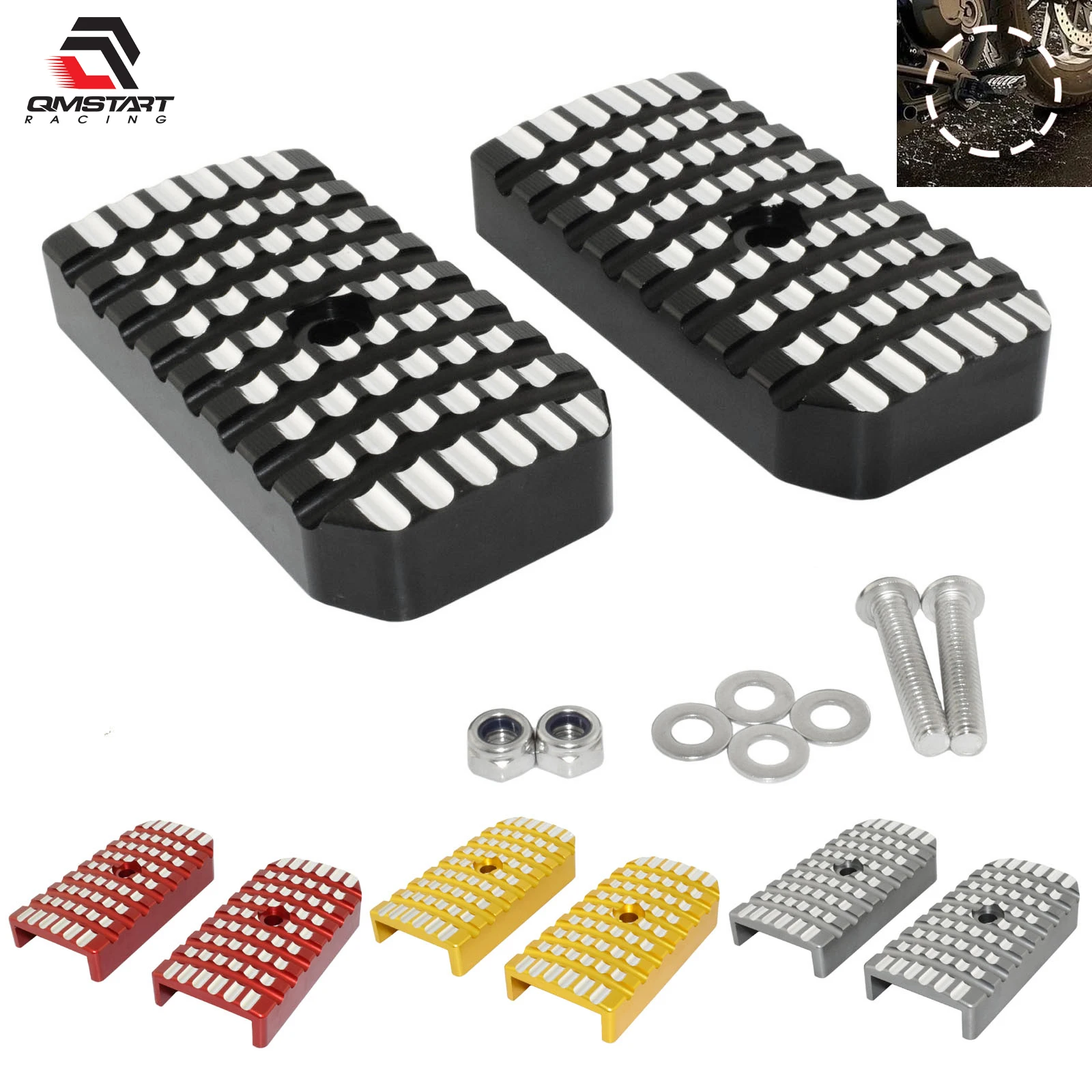 TAORIDERMOTO Footrests Foot Pegs Enlarge Extension Pedals For Honda Rebel 300 500 CMX300 CMX500
