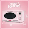 QWNostalgia Retro Countertop Microwave Oven - Large 800-Watt - 0.9 cu ft - 12 Pre-Programmed Cooking Settings - Digital Clock 5