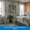 Kings Brand Furniture - Lebedev Metal Suit Valet Stand, Clothes Rack, Chrome 1