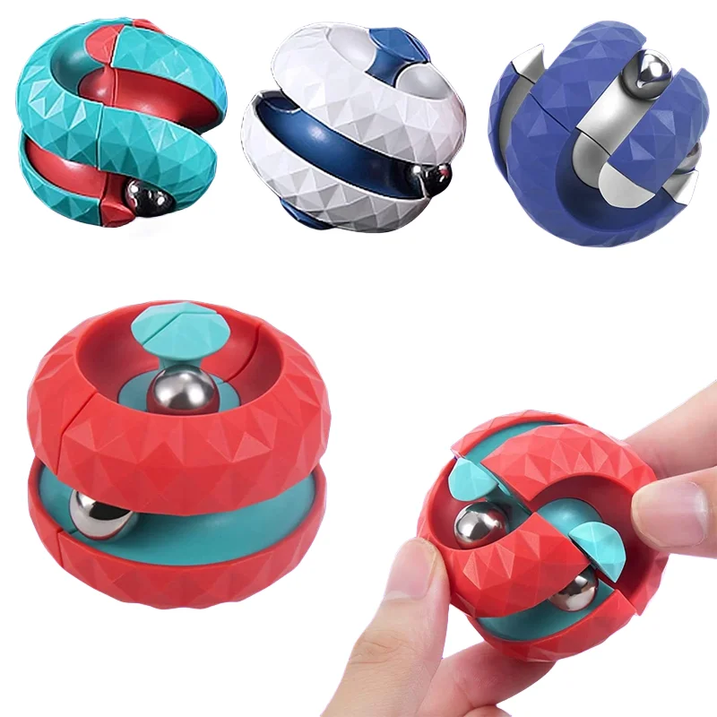 

Children Diamond Pattern Ball Track Gyro Magic Toy Stress Relief Toy Fingertip Pinball Anti-stress Anxiety Relief Christmas Gift
