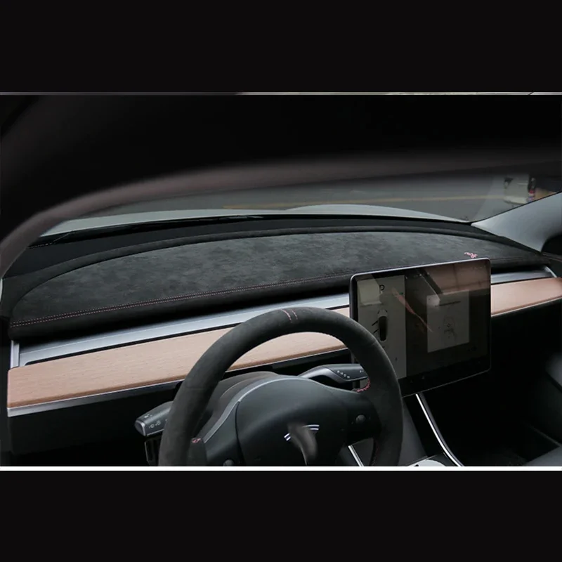 

Car Dashboard Cover in Alcantara for Tesla Model 3 model y 2016 2017 2018 2019 2020 2021 Shade Cushion Pad Carpets Accessories