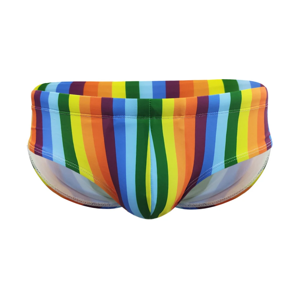 Sexy Mens Calzoncillos Hombre Swimwear Briefs Swimsuit Striped Soft Shorts U Convex Underwear Men's Bulge Bikini Lingerie
