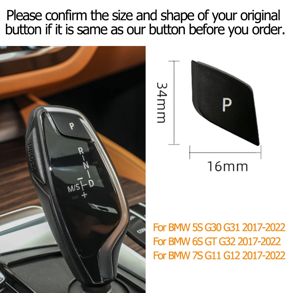 Car Gear Shifter Lever Button Cover For BMW 5 6 7 Series