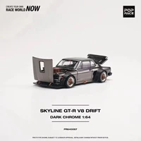 POP Race In Stock 1:64 NSX R32 Pandem EG6 RX7 KPGC10 Chrome CLK Diecast Diorama Model Collection Miniature Toys 2