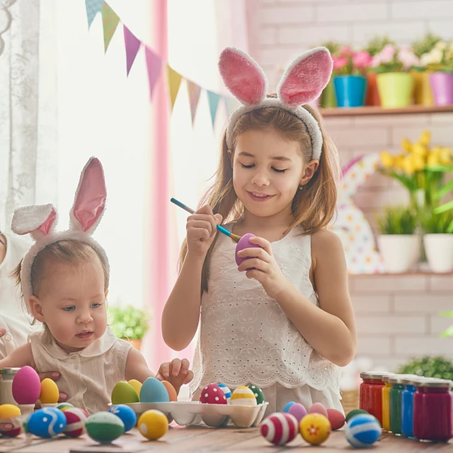 6 Cerchietti Orecchie Da Coniglio Peluche | Fascia Colorata Per Pasqua, Feste E Cosplay - Foto 6