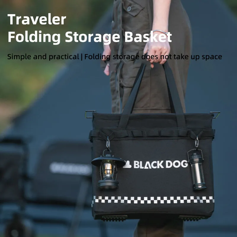 Blackdog Traveler Checkerboard Compartment Storage Bag Outdoor Storage Basket Camping Gear Folding 31L