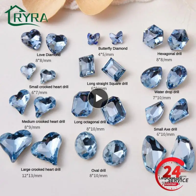 Strass Di Vetro Di Cristallo A Punta Ovale Di Tutte Le Dimensioni Diamantes Perline Di Pietre Fantasia Per Scarpe, Borse, Vestiti, Materiale Per Gioie