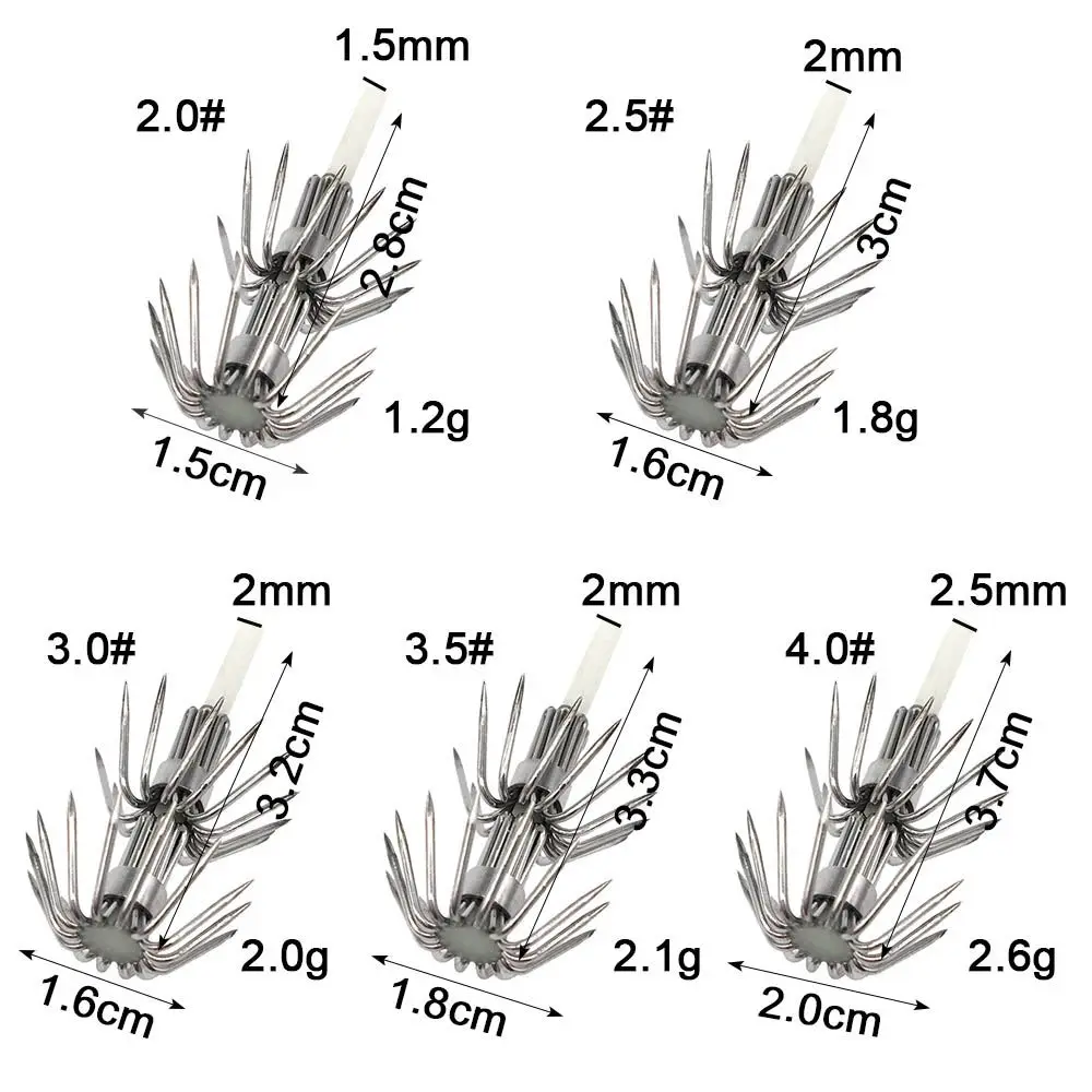 Accessory Double layer Wood Shrimp Lures Fishing Tackle Octopus Squid Lure Hooks Umbrella hook Plastic Baits Glow in Dark