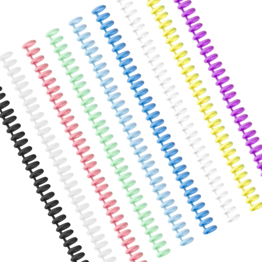 A4 A5 B5 Detachable Buckle Loose-leaf Binding Strip 30-hole Round Hole Coil Opening and Closing Ring DIY Plastic Binder loose leaf notebook binder
