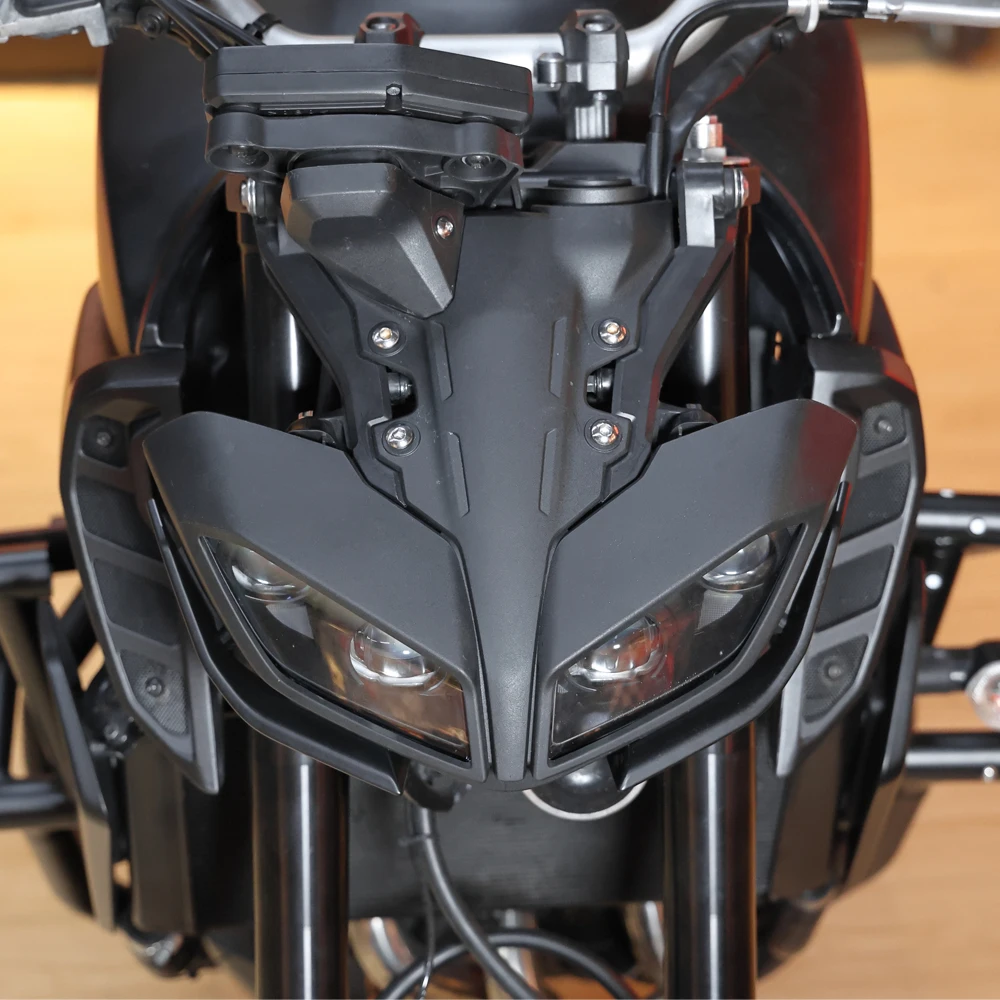 MT09 2017-2020 Scheinwerfer Motorrad Frontverkleidung Obere Nasenverkleidung Halterung Abdeckung Set Wasserdicht Für YAMAHA MT 09 MT-09 FZ09 – Detail 12