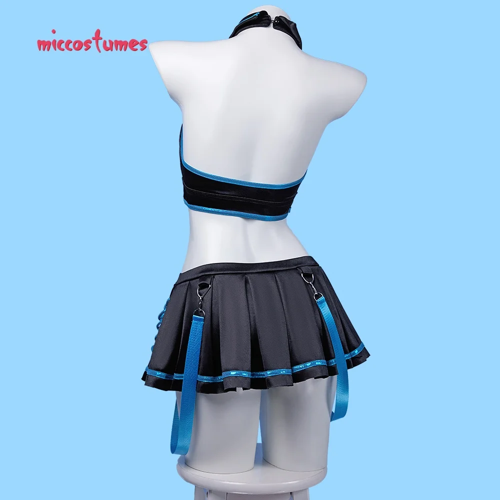 Vokal Derivat Zweiteiler Bikini Set Halter Top und Rock Badeanzug mit Ärmeln 4