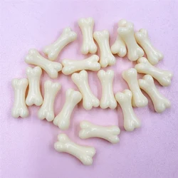 Colorful Acrylic Bone Beads for Jewelry and Crafting - 20 Pieces (Beige)