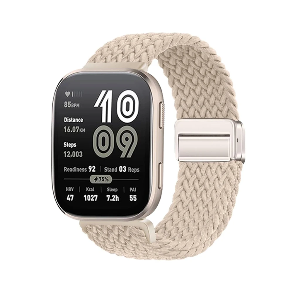 Braided Magnetic Bracelet Strap for Smartwatch – 20mm/22mm Adjustable Watch Band