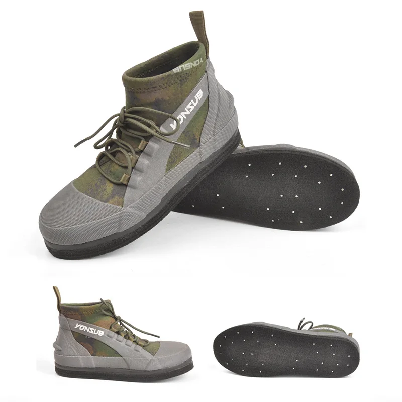 Anti Slip Rock Fishing Reef Climbing Shoes Unisex Pro Outdoor Steel Nail Shoes Waterproof Keep Warm Boots