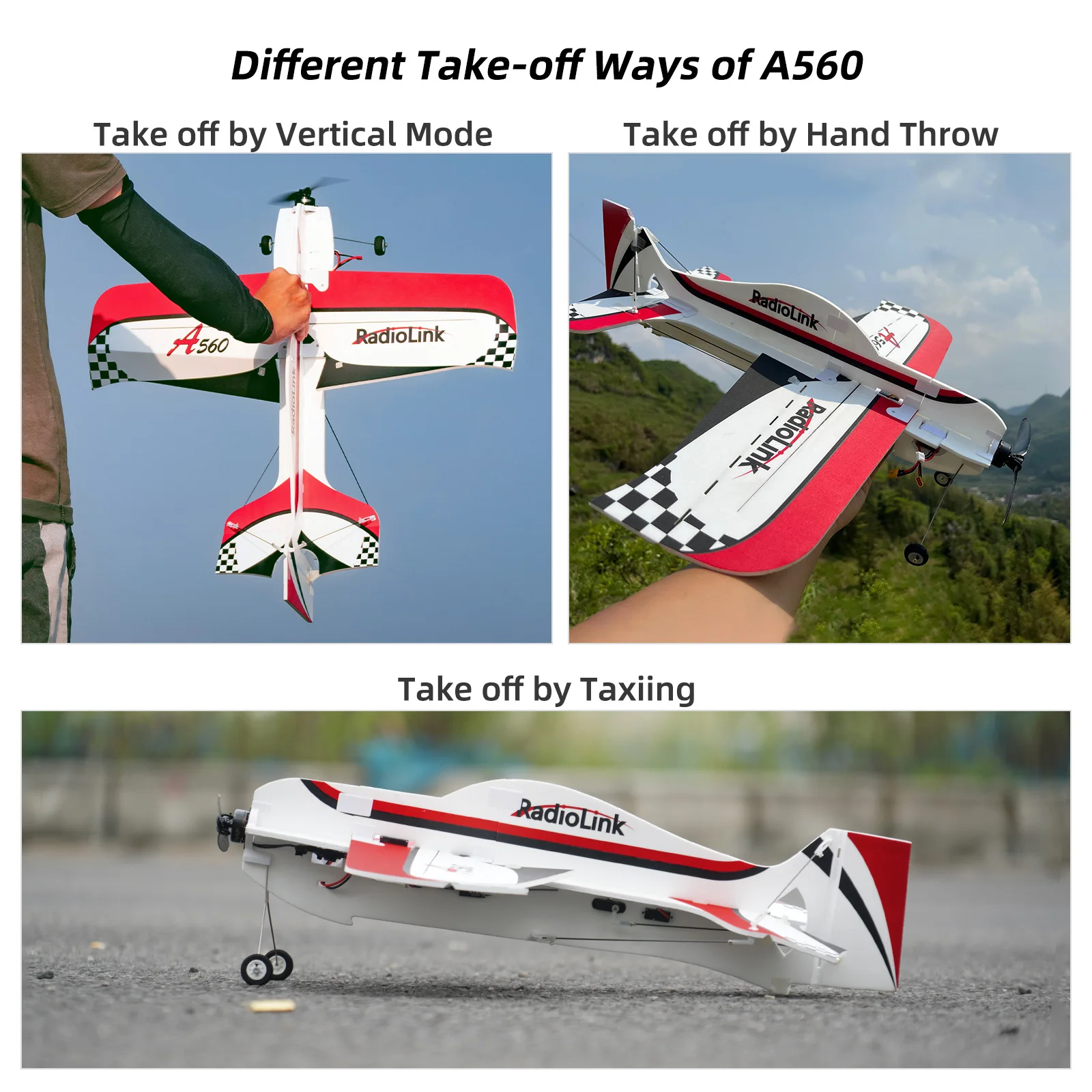Radiolink A560 – Avion RC 6 Modes – Gyro Byme-A – Moteur Brushless – Débutant à Expert – Prêt à Voler