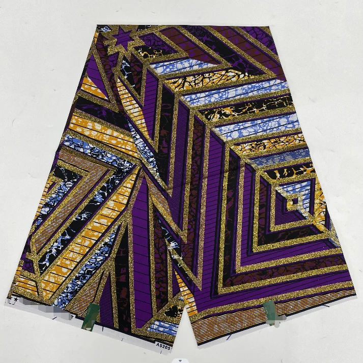

100% Cotton Nigeria Ankara Wax Fabrics Block Prints Batik Dutch High Quality Sewing Cloth 2023 Newest Fashion African Wax Fabric