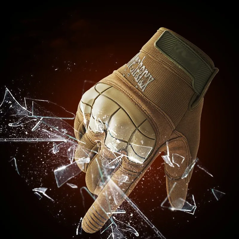 Men Riding Gloves Cycling Bike Full Finger Motos Racing Gloves Antiskid Screen Touch Outdoor Sports Tactical Protect Gear